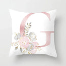 Axyaa Sweet Pink Alphabet Pillowcase for Home Decor