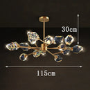 Axyaa Luxury Crystal Chandelier Pendant Light for Living Room Bedroom Ceiling