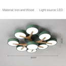 Axyaa Nordic Wood Ceiling Chandelier LED Lighting for Modern Home Decor