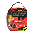Axyaa Lightning Mcqueen Insulated Lunch Bag for School, Bento Box Cooler