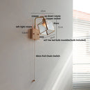 Axyaa Rotatable Dove Tiffany LED Wall Light Fixture Glass in Copper & Walnut