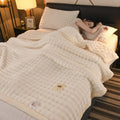 Axyaa Imitation Rabbit Velvet Plush Blanket - Super Soft Solid Color Sofa Blanket
