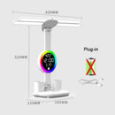 Axyaa Rechargeable Table Lamp with Fan, Clock Display, and LED Reading Light