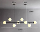 Axyaa Modern LED Chandelier Pendant Light for Dining Room and Living Room