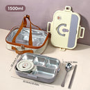 Axyaa Stainless Steel Lunch Box Set with Cutlery & Bowl