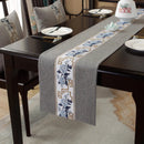 Axyaa Chinese Style Retro Table Runner with Tassel - Home Decor Embroidery Textile