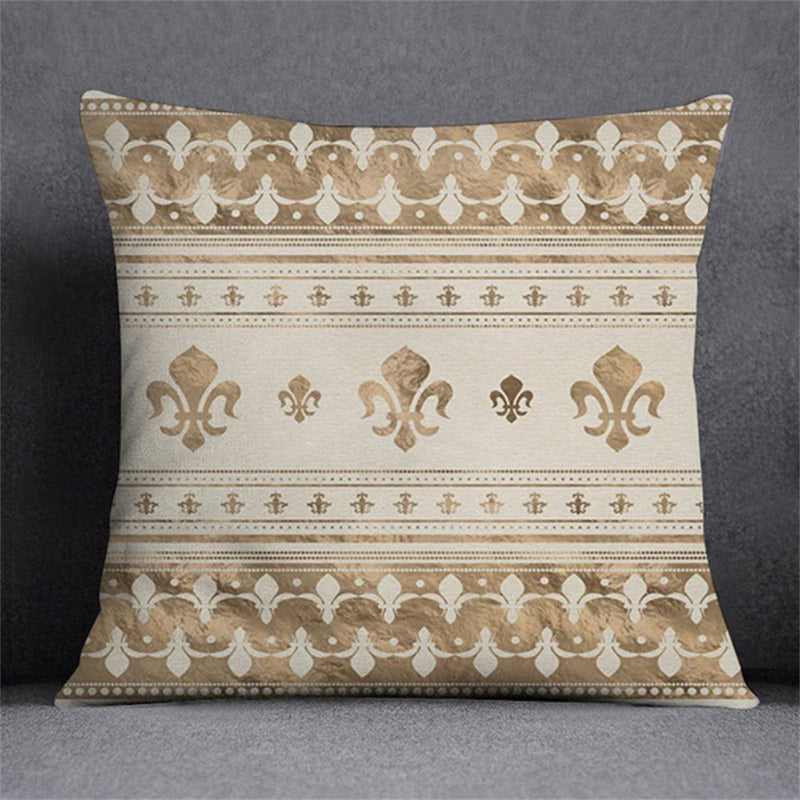 Axyaa Black Gold Plant Design Pillowcase for Elegant Home Decor