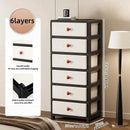 Axyaa 13.8 Inch Drawer Storage Cabinet, 3-6 Tier, Large Capacity, Multi-Color Options