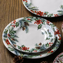 Axyaa Ceramic Christmas Dinner Plate - Round Underglaze Color Design