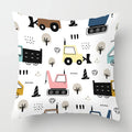 Axyaa White Short Plush Decorative Pillowcase for Sofa Bedroom Living Room
