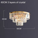 Axyaa Crystal Chandelier Ceiling Light - Elegant Home Decor for Bedroom, Living Room