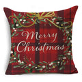 Axyaa Cartoon Christmas Linen Pillowcase Decoration 45cm*45cm, Perfect Gift for Home