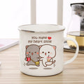 Axyaa Cute Animal Enamel Cup Breakfast Mug Set