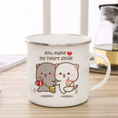 Axyaa Cute Animal Enamel Cup Breakfast Mug Set