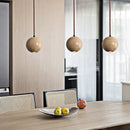 Axyaa Circular Yellow Stone Droplight LED Pendant Light