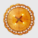 Art Glass Chandelier Axyaa Amber Green White E14 Lamp Bauhaus Design