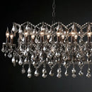 Axyaa Smoke Crystal Led Chandelier for Kitchen Island Dining Room