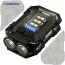 Axya Mini LED Cap Light, USB Rechargeable, 8 Modes, Magnetic, Waterproof Work Torch