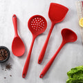 Axyaa Silicone Kitchen Utensil Set: Spatula, Ladle, Slotted Spoon, Non-Stick Cooking Tools
