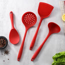 Axyaa Silicone Kitchen Utensil Set: Spatula, Ladle, Slotted Spoon, Non-Stick Cooking Tools