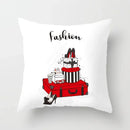 Axyaa Red Cartoon Cushion Cover 45x45cm - Modern Leisure Home Decor Pillow