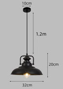 Axyaa Metal Pendant Light Industrial E27 Nordic Style for Kitchen Bar Dining Room