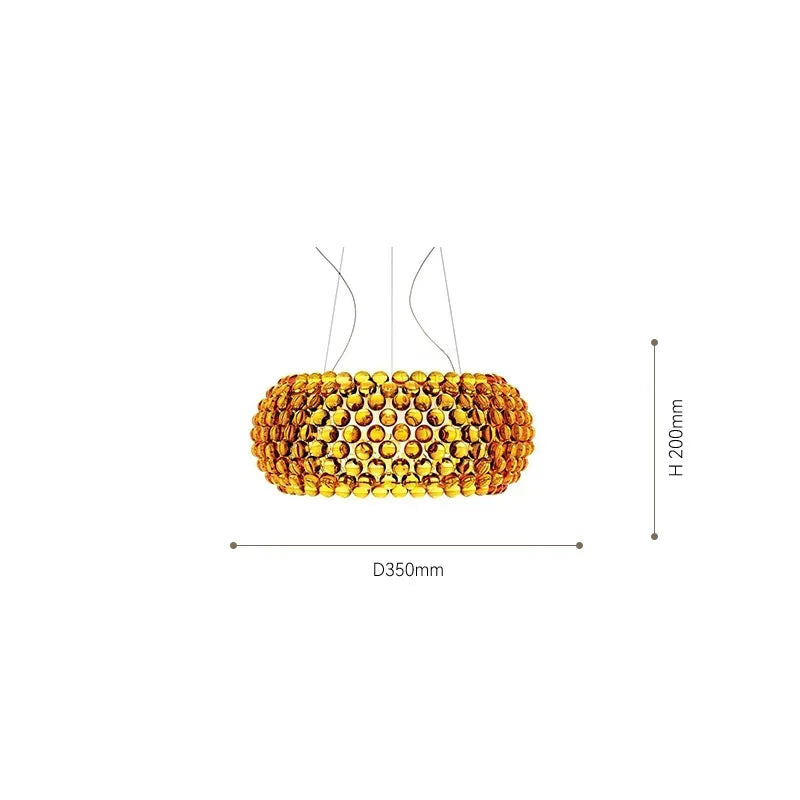 Axyaa Acrylic LED Pendant Chandelier Transparent Gold Floor Lamp
