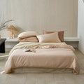 Axyaa Queen Duvet Cover Set - Lyocell/Cotton Mix, Natural Plant Fibers