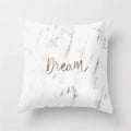 Pink Glitter Letter Flower Geometric Cushion Cover by Axyaa