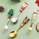 Axyaa Christmas Tree Spoon & Fork Set