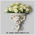 Axyaa Music Angel Resin Vase Wall Sticker Ornaments for Home Livingroom Wall Decoration