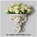 Axyaa Music Angel Resin Vase Wall Sticker Ornaments for Home Livingroom Wall Decoration