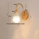 Axyaa Nordic Glass LED Wall Light Sconce with Pull Chain Switch