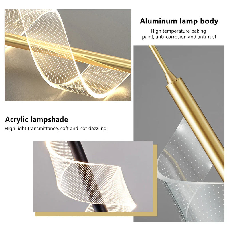 Axyaa Nordic LED Pendant Lights Modern Indoor Home Decor Hanging Lamp