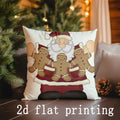 Axyaa Christmas Pillow Covers - Festive 2D Flat Printing Patterns for Sofa, Bedroom & Car