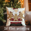 Axyaa Christmas Pillow Covers - Festive 2D Flat Printing Patterns for Sofa, Bedroom & Car