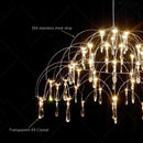 Axyaa Starry Sky Crystal Pendant Light for Modern Living Room and Restaurant Hall