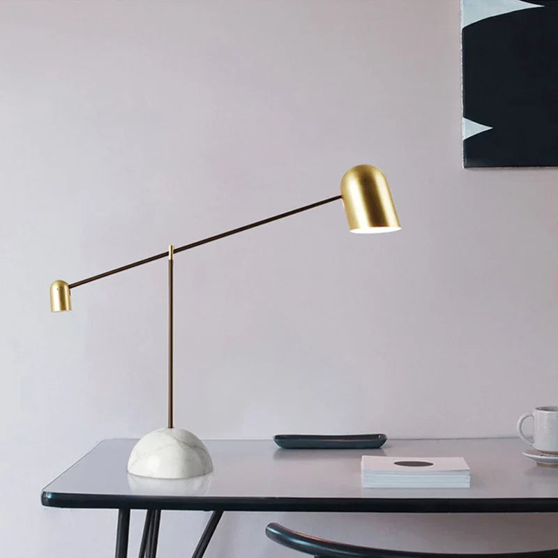 Axyaa Marble Base Adjustable Desk Lamp - Modern Design for Living Room, Study, Bedroom