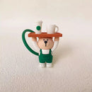 Axyaa Bear Silicone Straw Covers for 7-8mm Cups Cute Cartoon Cap