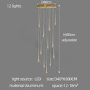 Axyaa Gold Drop Chandelier for Luxury Living Spaces
