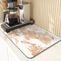 Axyaa Plant Pattern Drying Mat: Kitchen & Table Essential