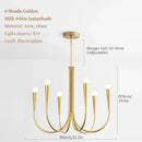 Axyaa Modern Iron Golden Chandeliers - Luxury Candle Pendant Lights