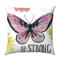 Axyaa Butterfly Print Cushion Cover 45x45cm - Farmhouse Stylish Home Decor Pillow Cover