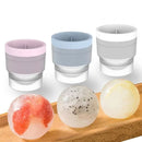 Axyaa Large Silicone Sphere Ice Mold for Whiskey, Cocktails, and Parties