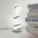 Axyaa Elegant White USB Spiral Desktop Lamp with Three-Color Dimming