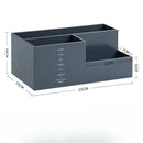 Axyaa Desktop Stationery Organizer - Plastic Compartments for Pens, Notebooks, and Office Supplies
