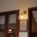 Axyaa Glass LED Wall Lamps - Vintage Japanese Style, Copper Arm, Small Bell Design
