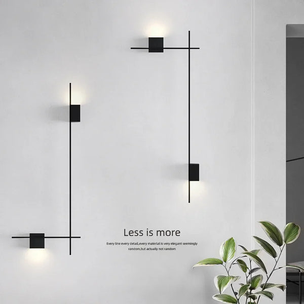 Axyaa Minimalist LED Strip Wall Sconce for Living Room and Stairway