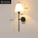 Axyaa Fabric Retro LED Wall Light for Modern Hotel, Bedroom, and Corridor Decor
