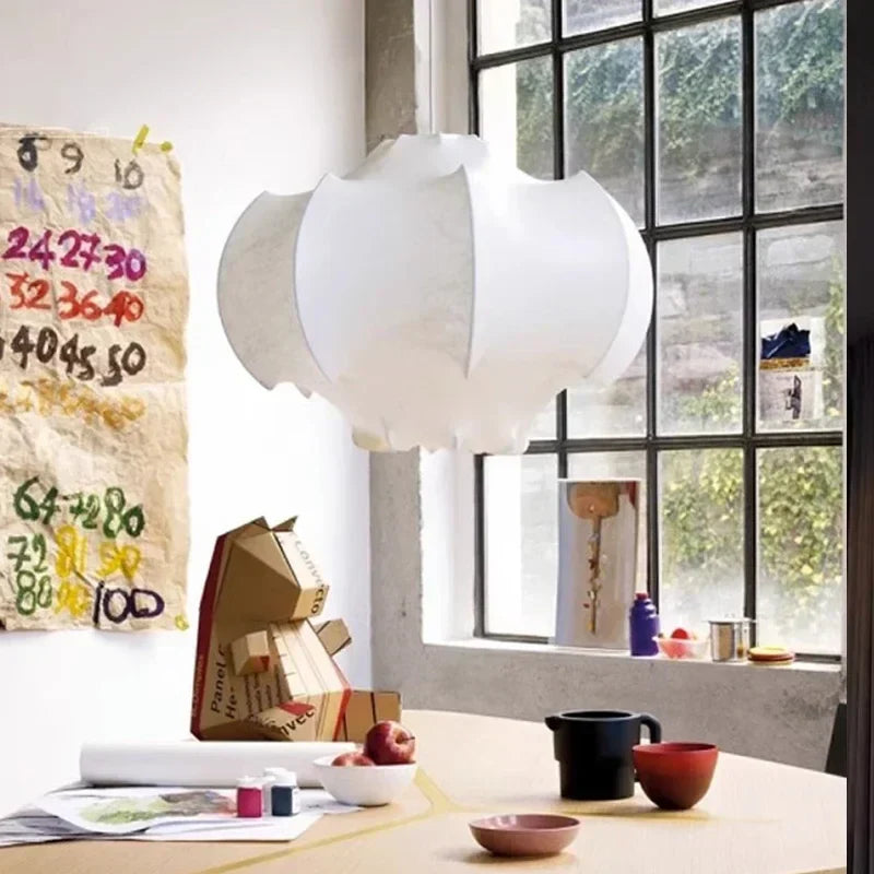 Axyaa Wabi Sabi Silk Pendant Lights - Nordic Style LED Chandelier for Home Decor